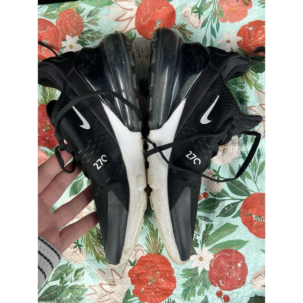 Nike Air Max 270 Black White Shoes Kids 7Y Multi AH8050-002‎ Excellent Condition